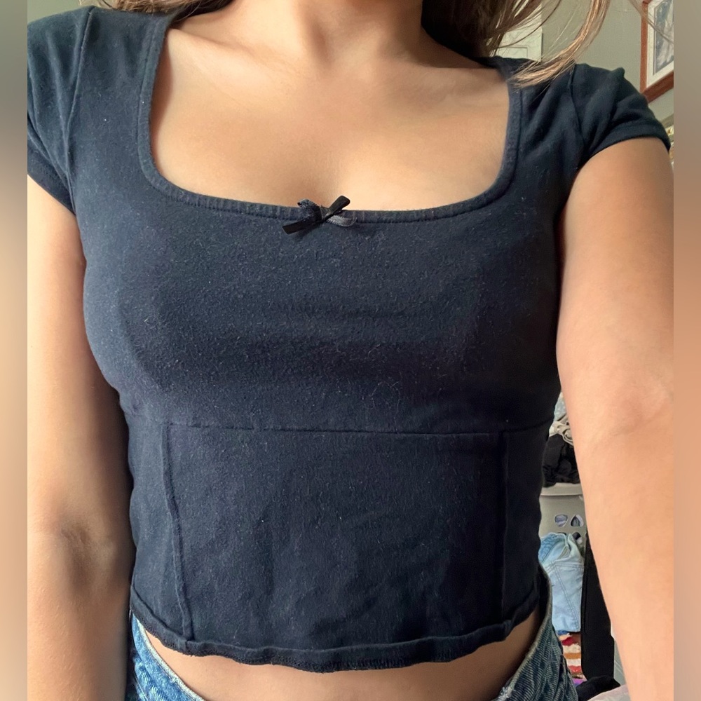 pacsun black bow top